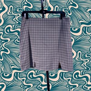 GB Plaid Front Double Slit Mini Skirt, Sz L, NWT, NBW